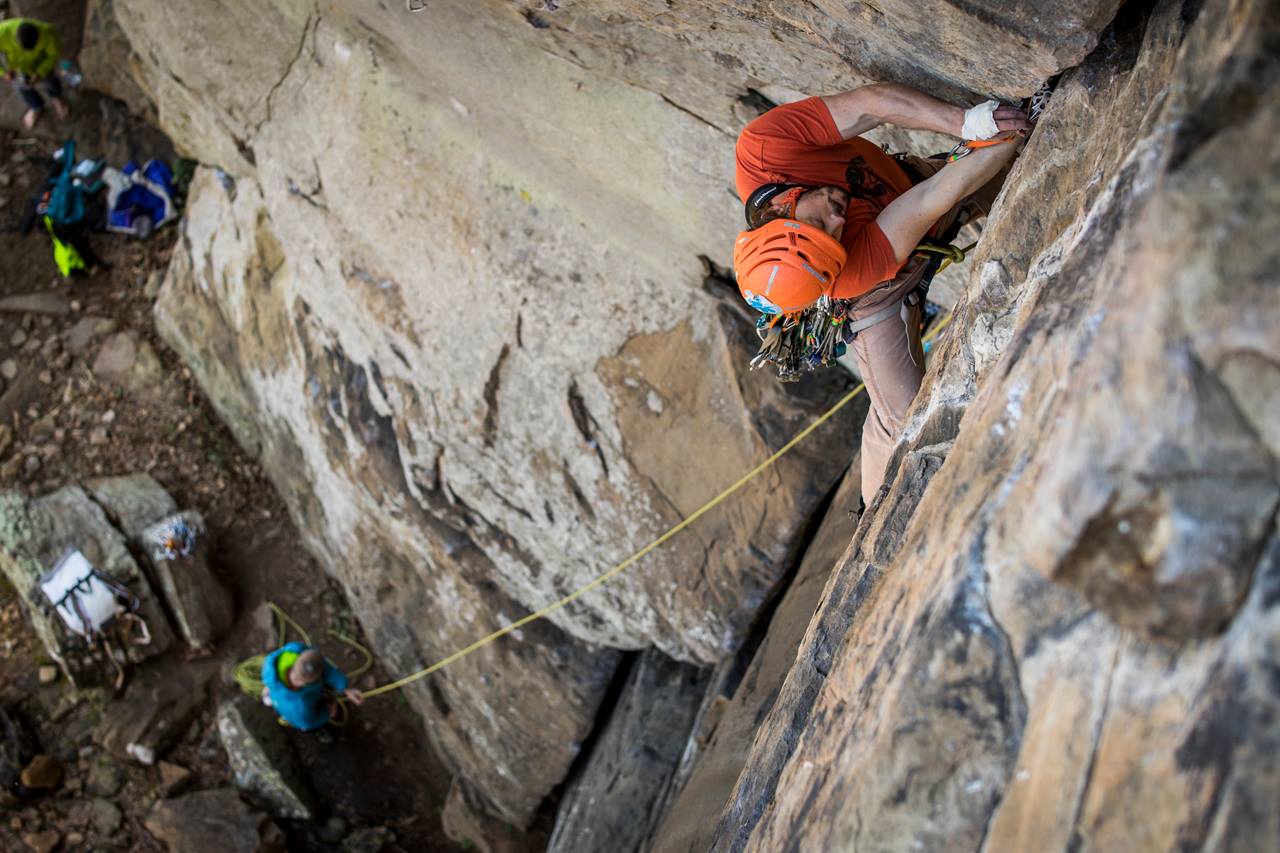John-Paul rock climbing